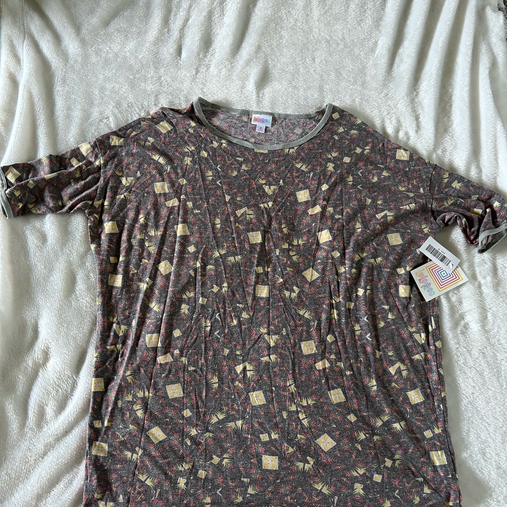 LuLaRoe Multicolor Geometric Tee